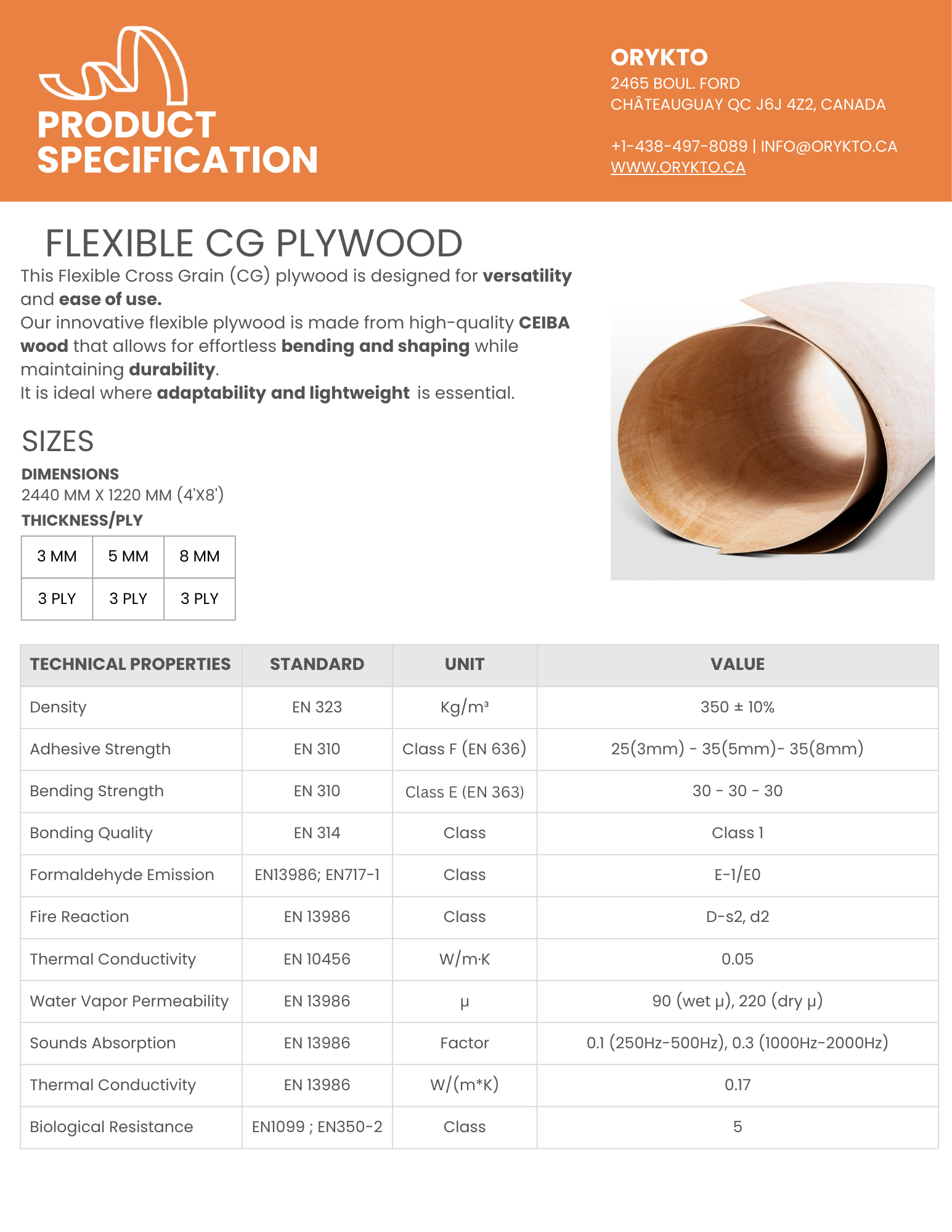 Flexible Plywood - ORYKTO